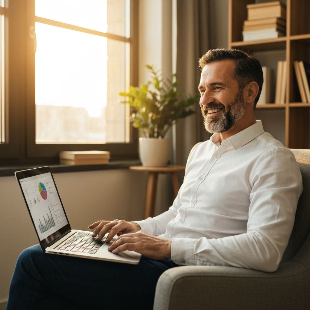 Happy landlord enjoying passive income